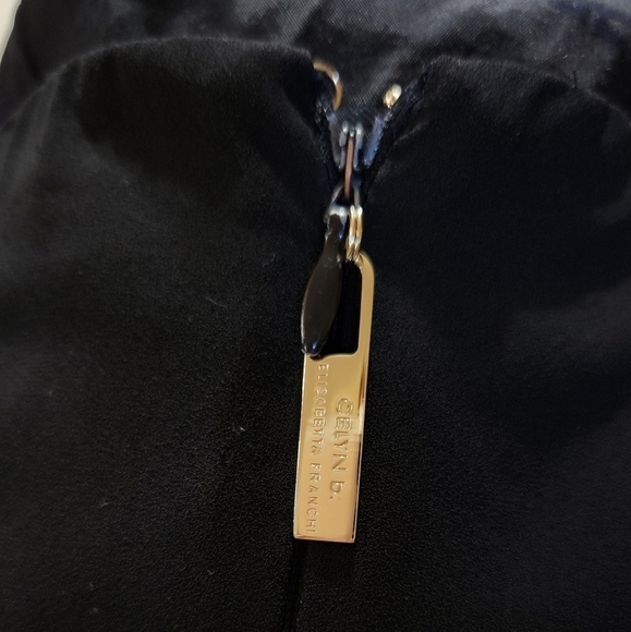 Elisabetta Franchi For Celyn B. LBD Little Black Strapless Sheath Dress Size 46 - Picture 5 of 10